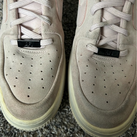 Nike  Air Force 1 soft pink suede platform sneakers size women’s 8.5 - Picture 7 of 10